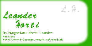 leander horti business card